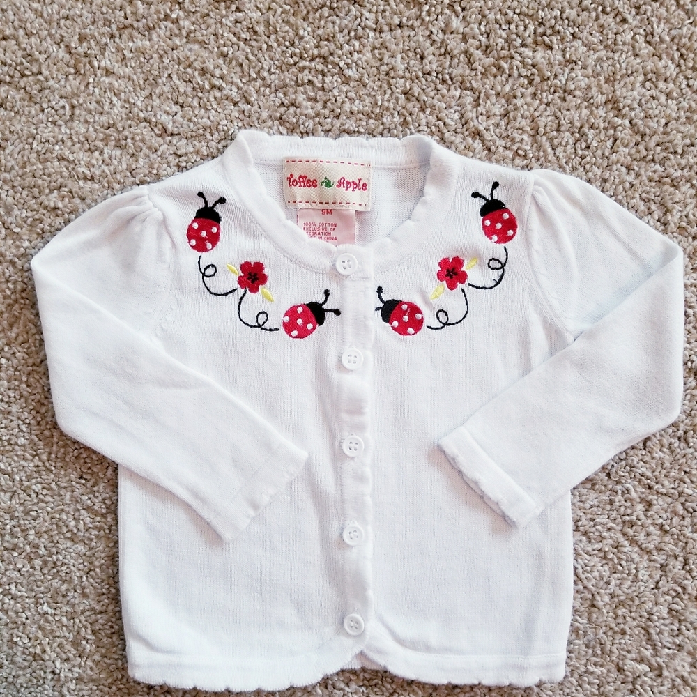 ♥️EUC♥️ TOFFEE APPLE INFANT CARDIGAN